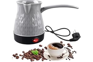 BORDEAG Elektrische Kaffeekanne, 500 ml Elektrische Türkische Kaffeemaschine, 220V Espressokocher Induktion, Türkische Kaffeekocher, Elektrische Türkische Kaffeekanne für Zuhause, Büro, Reisen (B)