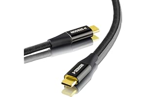 SEBSON Kabel USB C na USB C - 50cm - USB 3.1 Gen2 Czarny, Kabel do szybkiego ładowania 10Gbit/s Kompatybilny z Samsung, Huawei, MacBook