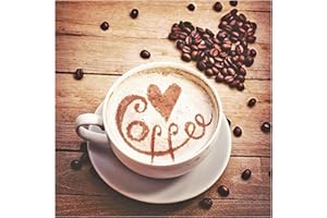 DCIDBEI Diamante Painting Cuadrado 40x40 cm Square Drill Diamond Painting Café Amar Pintura Diamante Cuadrado Cafe Niños Pintar por Numeros Adultos Café Corazón Craft Buddy Crystal Art Manualidades Adulto