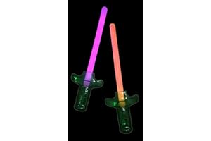 GLOWTOPIA Glow Stick Swords/Wands (12, Mixed Colours)