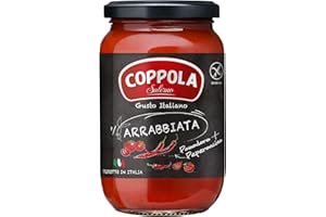 COPPOLA SALERNO Coppola Sugo Arrabbiata, Salsa de tomate con chile - Sin azúcar añadida 350g (Caja de 6)