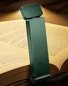 86lux Leselampe Buch Klemme，Wiederaufladbare Buchlampe zum Lesen im Bett | Ultraleichte LED Klemmlampe mit 3 Bernsteinfa