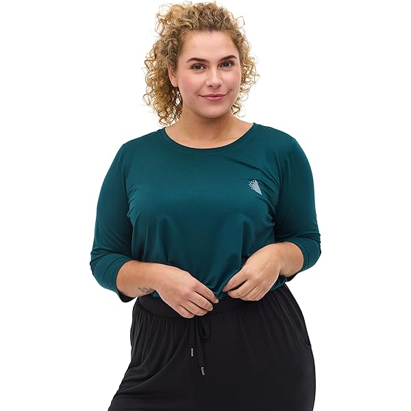 Active by Zizzi TRAININGS - T-shirt print - ponderosa pine w a/blauw