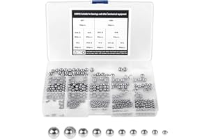 Fumanduo 530Pcs Precision Bearing Balls, 2-8mm Metric Precision Chrome Steel Bearing Ball Bicycle Bearing Ball Assortment Kit for Casters, Conveyors, Skates, Bicycles(11 Sizes)