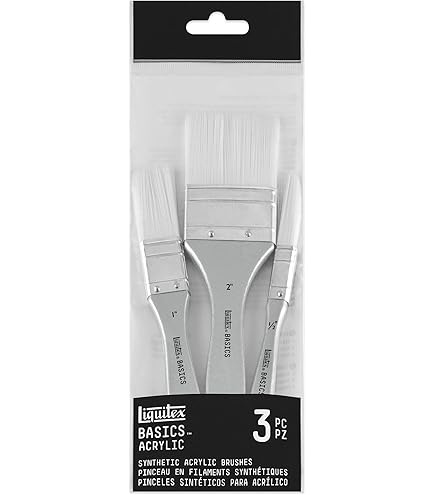 Set 24 Pennelli Piatti, Set Pennelli 45 Mm, Pennello Manico In Legno