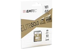 Emtec SDHC 16 GB Class10 Gold + 16 GB SDHC klasa 10 karta pamięci (16 GB, SDHC, klasa 10, 85 MB/s, czarna, brązowa)