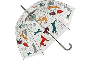 ESSCHERT DESIGN OMBRELLO TRASPARENTE FANTASIA CANI E GATTI 83CM