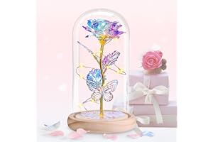 BOLEi Muttertagsgeschenke für Mama, Geschenke für Frauen, Ewige Galaxy Rose mit LED Licht, Valentin Geschenke für Frauen,Muttertagsgeschenk, Geburtstagsgeschenk für Frauen Mama Freundin Oma