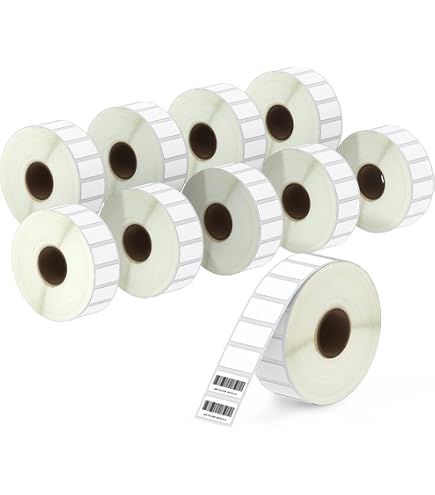 Étiquettes Thermiques BETCKEY 57x32mm - 2 Rouleaux/2000 Étiquettes - Compatible Imprimantes Zebra