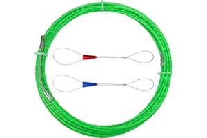 QIMEI-SHOP Pomoc do wyciągania kabli, spirala do wciągania, taśma ułatwiająca wyciąganie, poliester ze sprężyną prowadzącą do pustych rur, układanie kabli