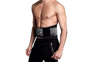 Cotill Lower Back Support Belt - Lumbar Support Brace for Pain Relief and Injury Prevention - Dual Adjustable Straps and Breathable Mesh Panels (L/XL (Pack of 1))