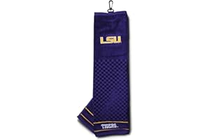 Team Golf NCAA LSU Tigers haftowany ręcznik golfowy, wzór szorowania w kratę, haftowane logo