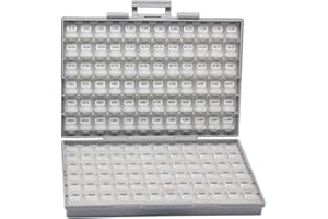 AideTek 0402 Size Surface Mount Resistor 144 Values, 100pc/value 1% Sample Resistor Kit Distributed in Box-All Enclosure E96 Serial 0ohm to 1mohm Designer Kit