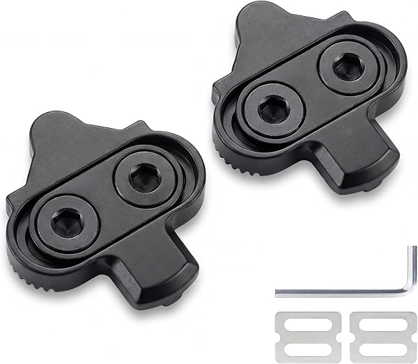 Tacchette SPD per pedali Shimano, tacchette SPD SL con piastre antiscivolo, flottaggio 12°, per scarpe da MTB da mountain bike e ciclismo indoor - 1