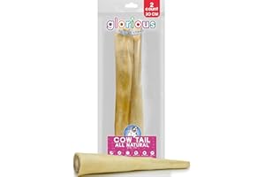 Glorious Treats and Chews Natural Beef & Cow Tail Dog Chews, Premium, Healthy Treats & Bones for Dental Health, No Additives