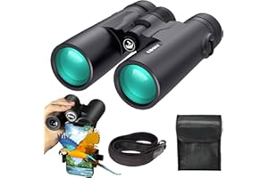 Gosky 10x42 Jumelles Adultes Puissantes HD - pour Observation des Oiseaux, Étoiles, Voyages, Chasse et Sport - avec Adaptateur pour Téléphone
