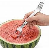 CripsTaste Watermelon Fork Cutter Slicer Tool, 2-in-1 Stainless Steel Fruit Cutter Melon Slicer Cutter Tool, Watermelon Cutti