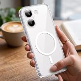 CaseOnn Xiaomi Poco X8 Pro Kılıf Kablosuz Şarj &Ouml;zellikli Sararmaz Kristal Sert Kapak Şeffaf [Poco X8 Pro ile Uyumlu]