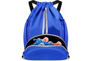 ‎BROTOU BROTOU Turnbeutel Fußballtasche Rucksack mit Kordelzug Verstellbar Tunnelzug Gymsack Wasserfest Sporttasche für Herren Damen Kinder Jugend