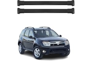 OMAC Barres de Toit transversales Compatible avec Dacia Duster 2010-2013 en Aluminium Noir