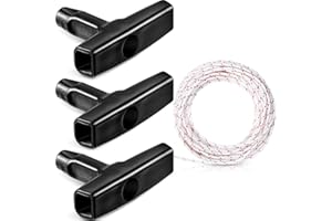 BOAO Recoil Starter Seil 10-Meter 3,0 mm Ziehen Schnur mit 3 Stücke Starter Griff für Rasenmäher Kettensäge Trimmer Edger Bürste Schneider Motorteile