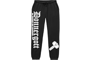 VINEEN Uglyshirt89 Donnergott Männer u. Herren Jogginghose | Odin Thor Wikinger Valhalla Hose (XXL)