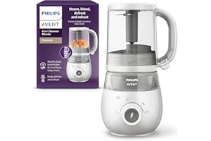 Philips Avent Premium 4-in-1 Steamer Blender, Baby Food Maker, Steam, Blend, Defrost, Reheat, Dishwasher Safe, Model SCF883/02