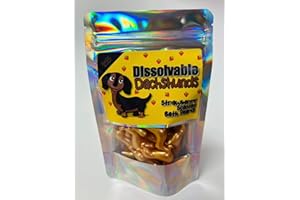 BARE BOUTIQUE Dissolvable Dachshunds - 15 x Sausage Dog Shaped Bath Pearls, Strawberry Scented. Sausage Dog Themed Gifts