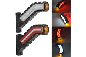 DOEDOEFONG 2 X Feu de Gabarit Latéral à Led, Lampe de Dégagement de Contour de Feu de Gabarit Latéral Universel à Led 12 / 24V, Universel pour Voiture Suv Van Lorry Rvs Bus Bateau Remorque Le-d Camion