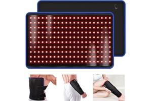 Elfeye Lampara Infrarrojos Fisioterapia Cinturón 55x35cm Red Light Therapy Belt 660nm & 850nm Luz Infrarroja para la Inflamación Alivio del Dolor Relajación Muscular Articular