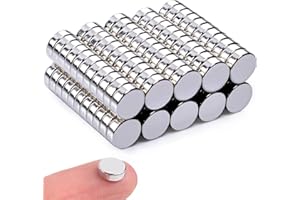 DGDUBRB 100 Stück Magnete Stark, Neodym Magnet Extra Stark, Kleine Magnete für Magnettafel, Mini Rund Magneten für Whiteboard, Handwerk, Kühlschrankmagnete, Magneten Starker Halt, 6x2mm