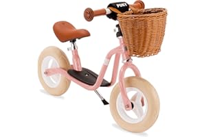 PUKY LR M CLASSIC Rosa Retrò | Bici senza pedali 2 anni | Bicicletta senza pedali | Balance Bike 2 anni | Bici senza pedale con cestino e manopole sicurezza | Manubrio e sella regolabili