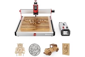 Twotrees TTC450 Ultra CNC-Fräsmaschine, 500 W CNC Holzfräse, 3-Achsen-Graviermaschine mit Kontrollkästchen und GRBL Steuerung für Holz, Acryl, Aluminium, Arbeitsbereich 460x460mm