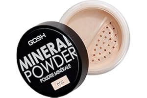 ‎GOSH GOSH Mineral Powder, vegan I loses Fixierpuder mit Mineralien für alle Hauttypen I mattierend & langanhaltend für einen makellosen Teint I kein Maskeneffekt I mittel- bis hochdeckend I 002 Ivory