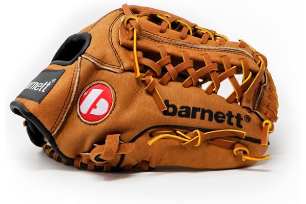 Barnett SL-115 REG Gant de Baseball Cuir Pigskin Leather, Marron (REG (se Porte à la Main Gauche))