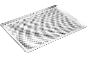 Flexipan Patisserie Plaque Pâtissière Perforée 40x30 cm - Pizza, Tarte, Biscuit, Viennoiserie - Accessoire Rectangulaire, Cuisson Optimale - Qualité Professionnelle, Rigide - Entretien Facile