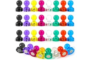 ZWZNBL Magnes na tablicę suchościeralną, 8 kolorów 11 x 17 mm plastikowy magnes, magnes stożkowy, magnes na lodówkę do tablicy, tablicy ogłoszeń, lodówki, mapy