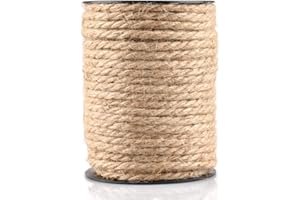jijAcraft Cuerda de Yute Cordel 4mm | 45 Metros | Cuerda para Decoración Manualidades Bricolaje Jardinería Embalaje