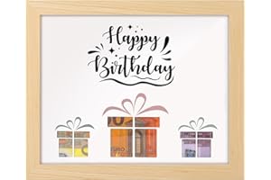 ‎MURISE MURISE Geldgeschenk Geburtstag Bilderrahmen, Geldgeschenke Verpackung Glücksgeschenk für Geburtstag Glücksgeschenk lustige Geschenke für Männer Frauen, 10 inch