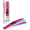 Mylee 3 Pack Double Sided Half Moon Nail File 100/180 Grit - Salon Quality Nails, Professional Manicure Tool - Use on Natural Nails or Extensions