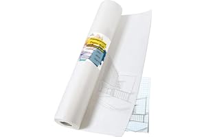 Tritart Transparentpapier Rolle 40cm x 50m 50g/m | Skizzenpapier Rolle | Schnittmusterpapier Rolle | Architektenpapier Rolle | Pergamentpapier Rolle | Pauspapier für Schnittmuster, Tracing Paper