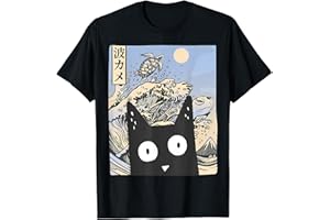 WAVE KAWAII CAT JAPANESE VINTAGE |DESIGNS Wave Kawaii Cat Japanese Vintage Aesthetic AltCute Anime T-Shirt
