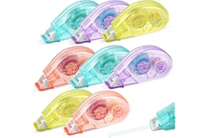 MAXMOC 8 Stück Kleberoller, Fotokleber Klebemaus Selbstklebend, Kleberoller Doppelseitig Klebespender für Fotos, Karten, Scrapbook, Basteln, Schule und Büro (4 colors)