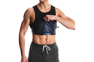 Vigorix Sauna Sweat Vest Workout Tank - Sauna-Weste für Männer, schwitzfödernder Workout-Oberteil