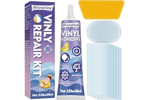 Wonshine Hot Tub Repair Kit, Paddling Pool Repair Kit Waterproof, for Inflatables, Air Bed, Bouncy Castle, Boat Kayak, Swimming Pool,Tent (60ml)