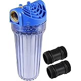 Agora-Tec® at-Wasserfilter groß mit Max. Betriebsdruck: 8 bar, Max. Durchflussmenge: 3000 l/h, Maschenweite Filtersieb: 0,15 