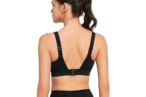 Yvette Sport BH Verstellbar Träger U-Rücken Starker Halt Fitness Joggen Bra