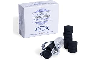 Christus - Giftfria 100% naturliga rökelsekol - träkol för harts- och bladkorn - snabbtändning