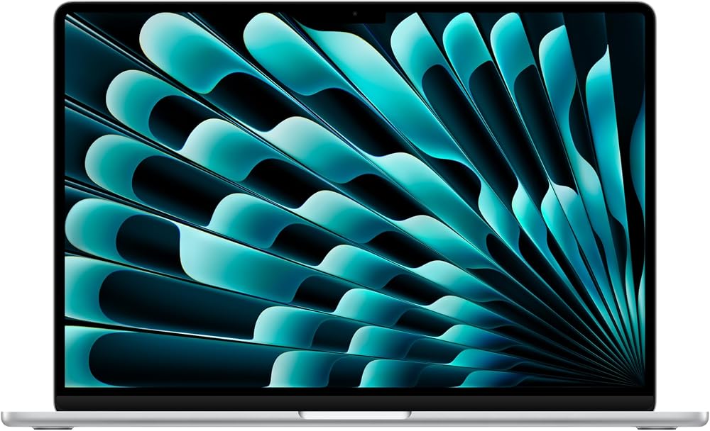 Apple 2025 M4 çipli 15 inç MacBook Air Laptop: 15.3 inç Liquid Retina Ekran, 24GB Birleşik Bellek, 512 GB SSD Depolama, 12MP Center Stage Kamera, Touch ID; Gümüş Rengi