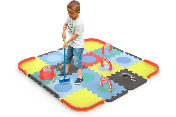 Tatamiz - Tapis miniz croquet en mousse - 39 dalles - 2 balles en caoutchouc Jeux d'intérieur et d'extérieur - Enfants dès 3 ans - D'arpèje - TTMZ106